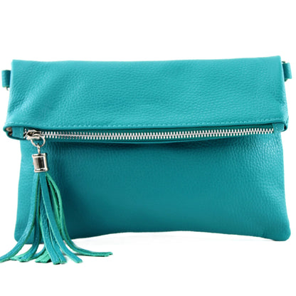 modamoda de T167 Damen Leder Umhängetasche Clutch Small handmade in Italy