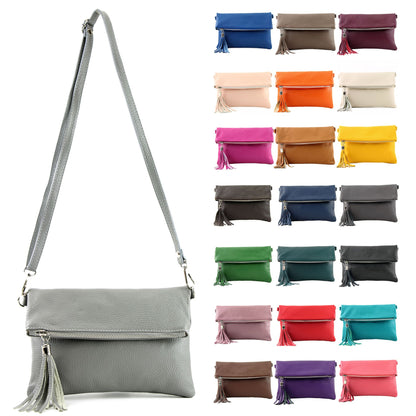 modamoda de T167 Damen Leder Umhängetasche Clutch Small handmade in Italy