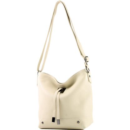 modamoda de - T169 -  ital Umhängetasche Schultertasche aus Leder