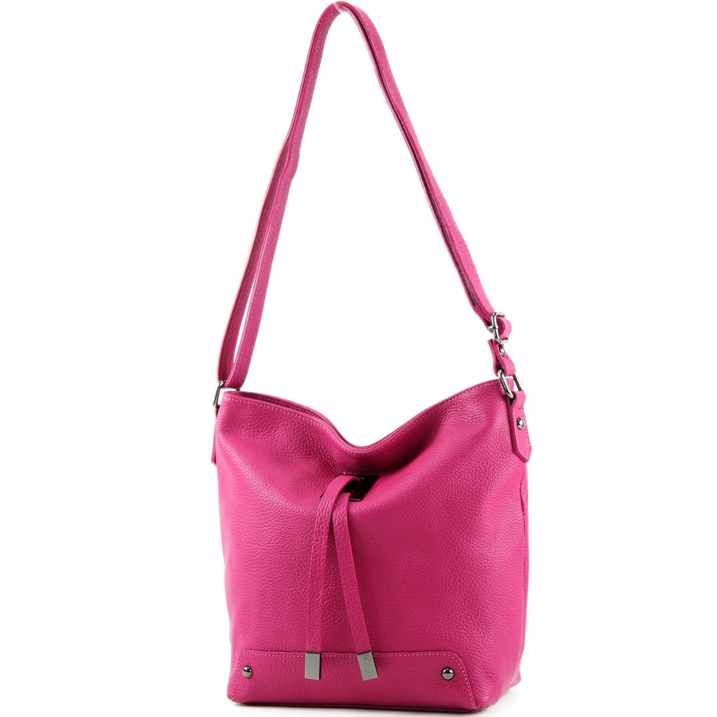 modamoda de - T169 -  ital Umhängetasche Schultertasche aus Leder
