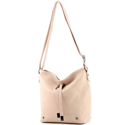 modamoda de - T169 -  ital Umhängetasche Schultertasche aus Leder