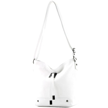 modamoda de - T169 -  ital Umhängetasche Schultertasche aus Leder