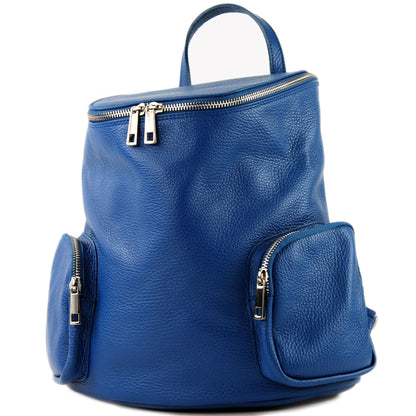 modamoda de - T175 - ital Damen Rucksack Tasche aus Leder