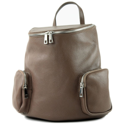 modamoda de - T175 - ital Damen Rucksack Tasche aus Leder