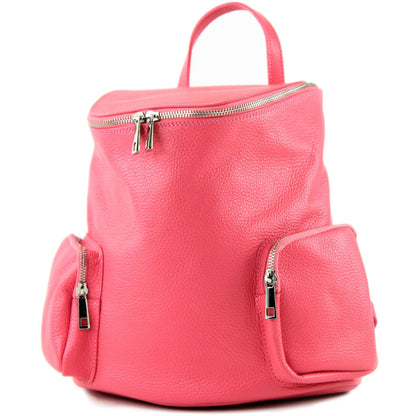 modamoda de - T175 - ital Damen Rucksack Tasche aus Leder