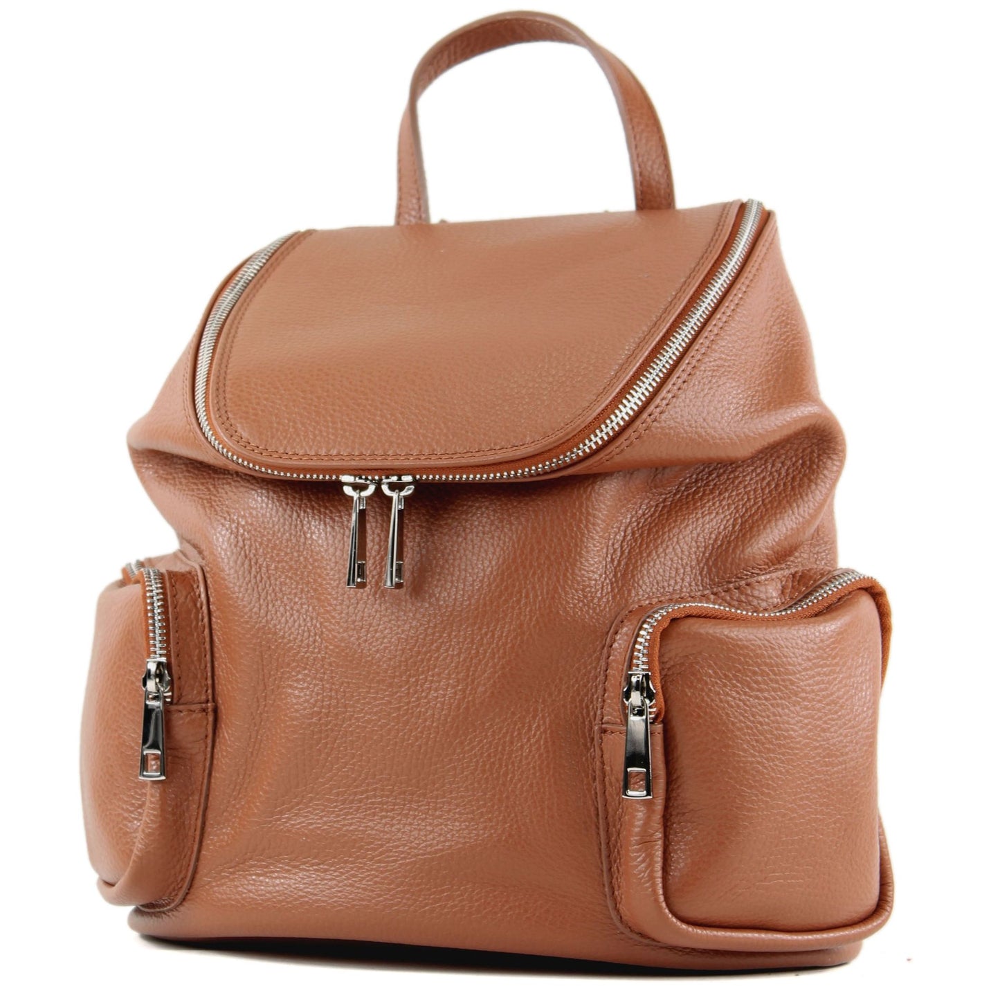 modamoda de - T175 - ital Damen Rucksack Tasche aus Leder