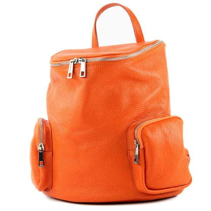 modamoda de - T175 - ital Damen Rucksack Tasche aus Leder