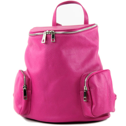 modamoda de - T175 - ital Damen Rucksack Tasche aus Leder