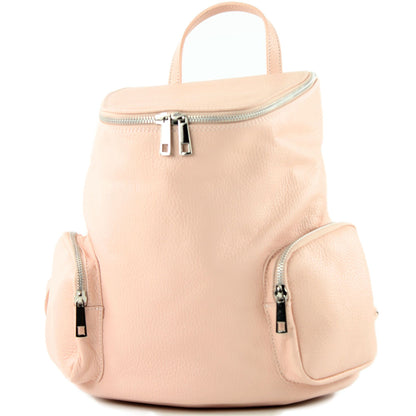 modamoda de - T175 - ital Damen Rucksack Tasche aus Leder