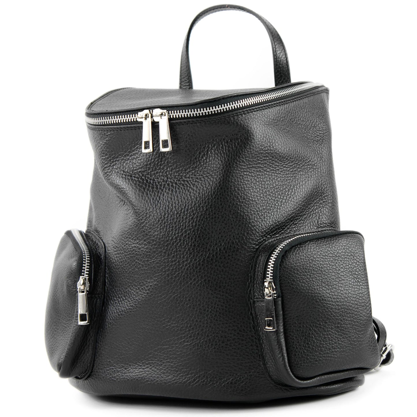 modamoda de - T175 - ital Damen Rucksack Tasche aus Leder