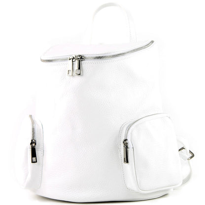modamoda de - T175 - ital Damen Rucksack Tasche aus Leder