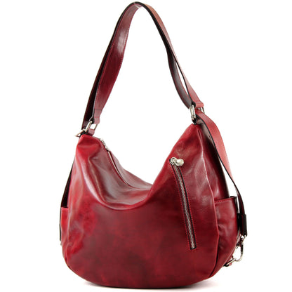 modamoda de - T176 - Rucksack Tasche aus hochwertigem Leder
