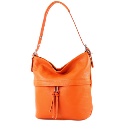 modamoda de - T178 - ital. Umhängetasche Schultertasche aus Leder