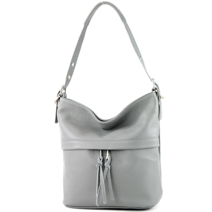 modamoda de - T178 - ital. Umhängetasche Schultertasche aus Leder
