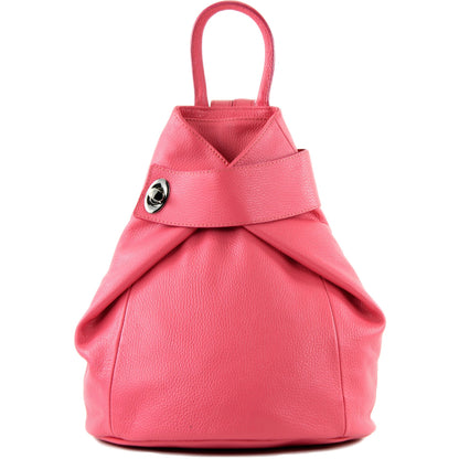 modamoda de - T179 - ital: Damen Rucksack Tasche aus Leder