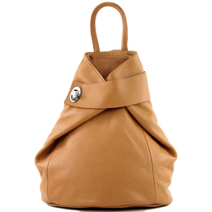 modamoda de - T179 - ital: Damen Rucksack Tasche aus Leder