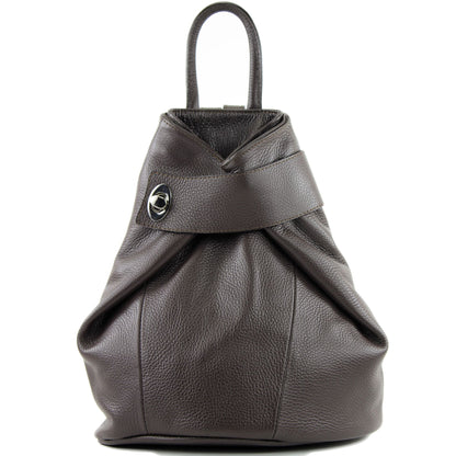 modamoda de - T179 - ital: Damen Rucksack Tasche aus Leder
