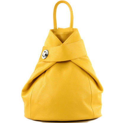 modamoda de - T179 - ital: Damen Rucksack Tasche aus Leder