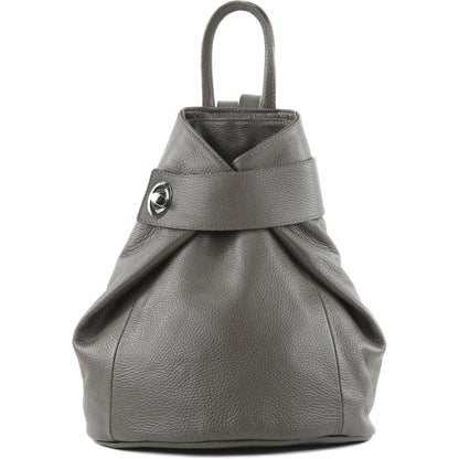modamoda de - T179 - ital: Damen Rucksack Tasche aus Leder