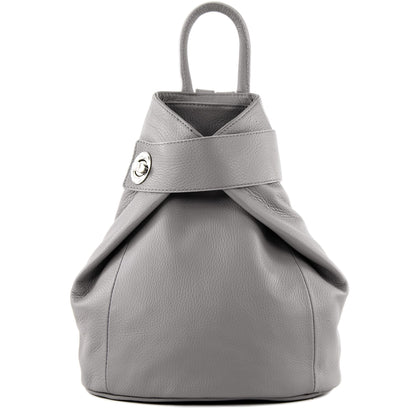modamoda de - T179 - ital: Damen Rucksack Tasche aus Leder