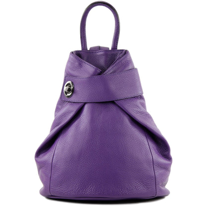 modamoda de - T179 - ital: Damen Rucksack Tasche aus Leder
