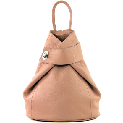 modamoda de - T179 - ital: Damen Rucksack Tasche aus Leder