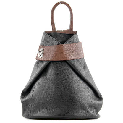 modamoda de - T179 - ital: Damen Rucksack Tasche aus Leder
