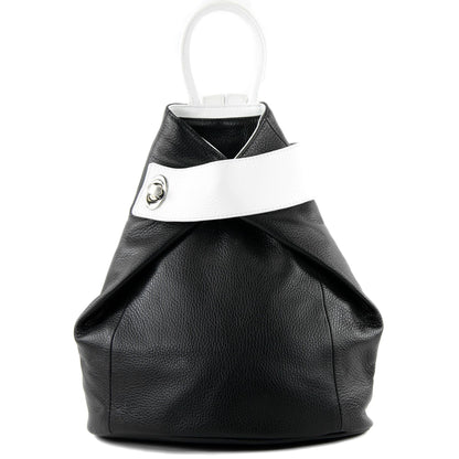 modamoda de - T179 - ital: Damen Rucksack Tasche aus Leder