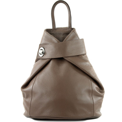 modamoda de - T179 - ital: Damen Rucksack Tasche aus Leder