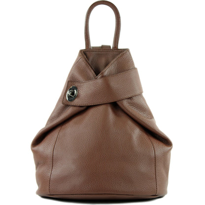 modamoda de - T179 - ital: Damen Rucksack Tasche aus Leder