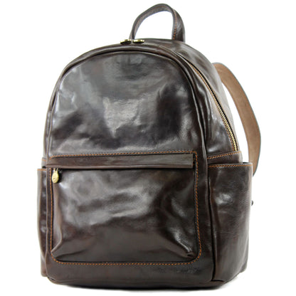 modamoda de - T184 - ital. Rucksack Unisex aus Tamponato Leder