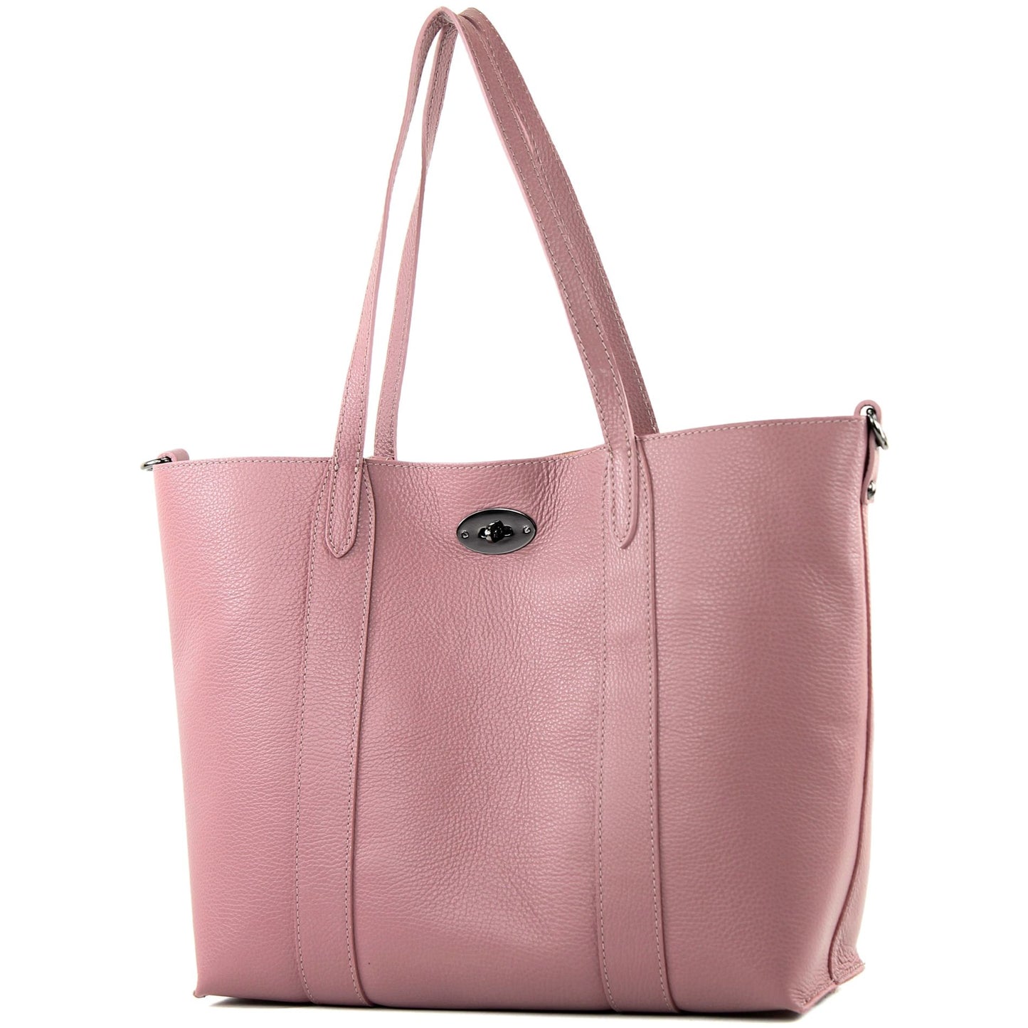 modamoda de - T187 - ital. Shopper DIN A4  Leder Damentasche mit Innentasche