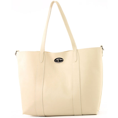 modamoda de - T187 - ital. Shopper DIN A4  Leder Damentasche mit Innentasche
