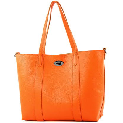 modamoda de - T187 - ital. Shopper DIN A4  Leder Damentasche mit Innentasche