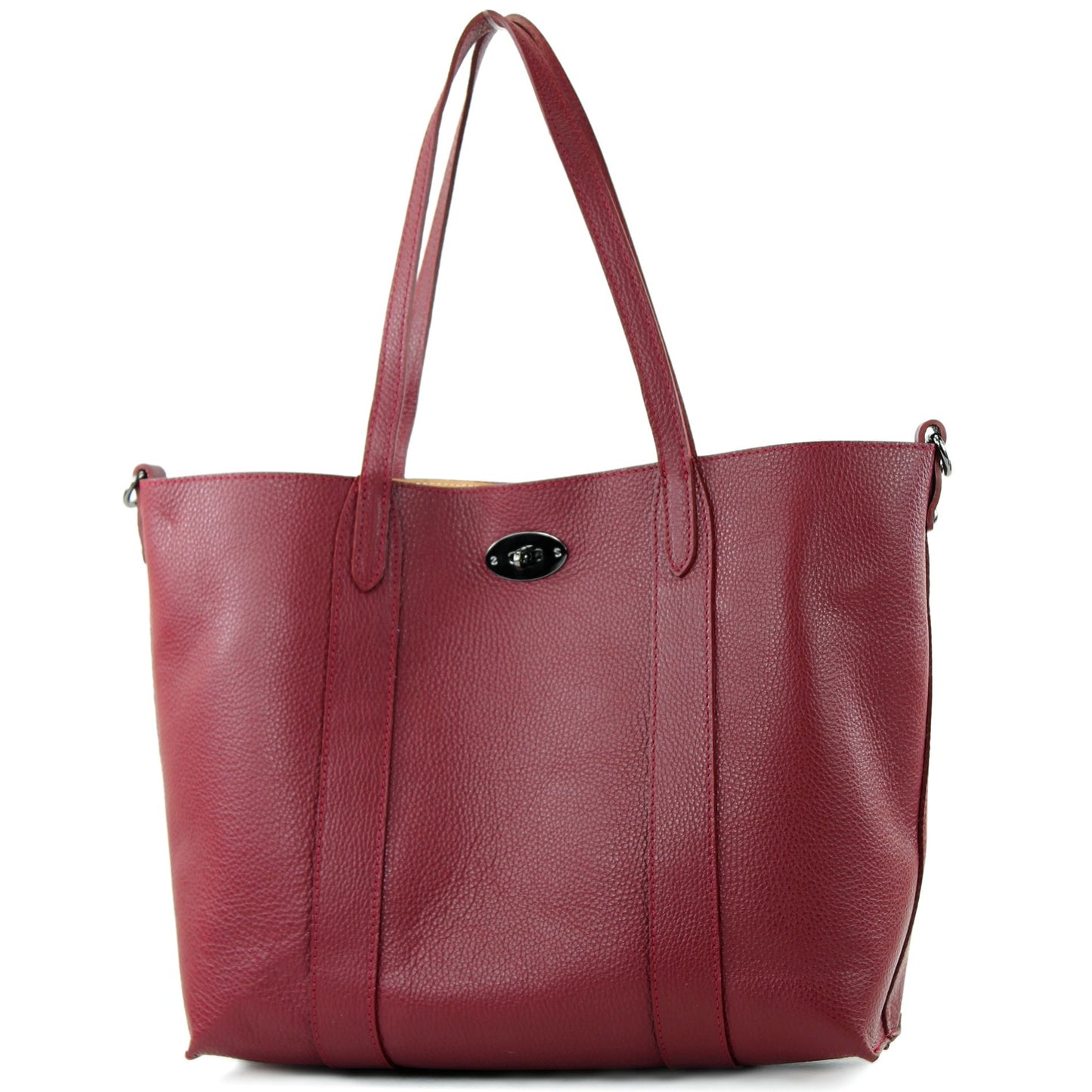 modamoda de - T187 - ital. Shopper DIN A4  Leder Damentasche mit Innentasche
