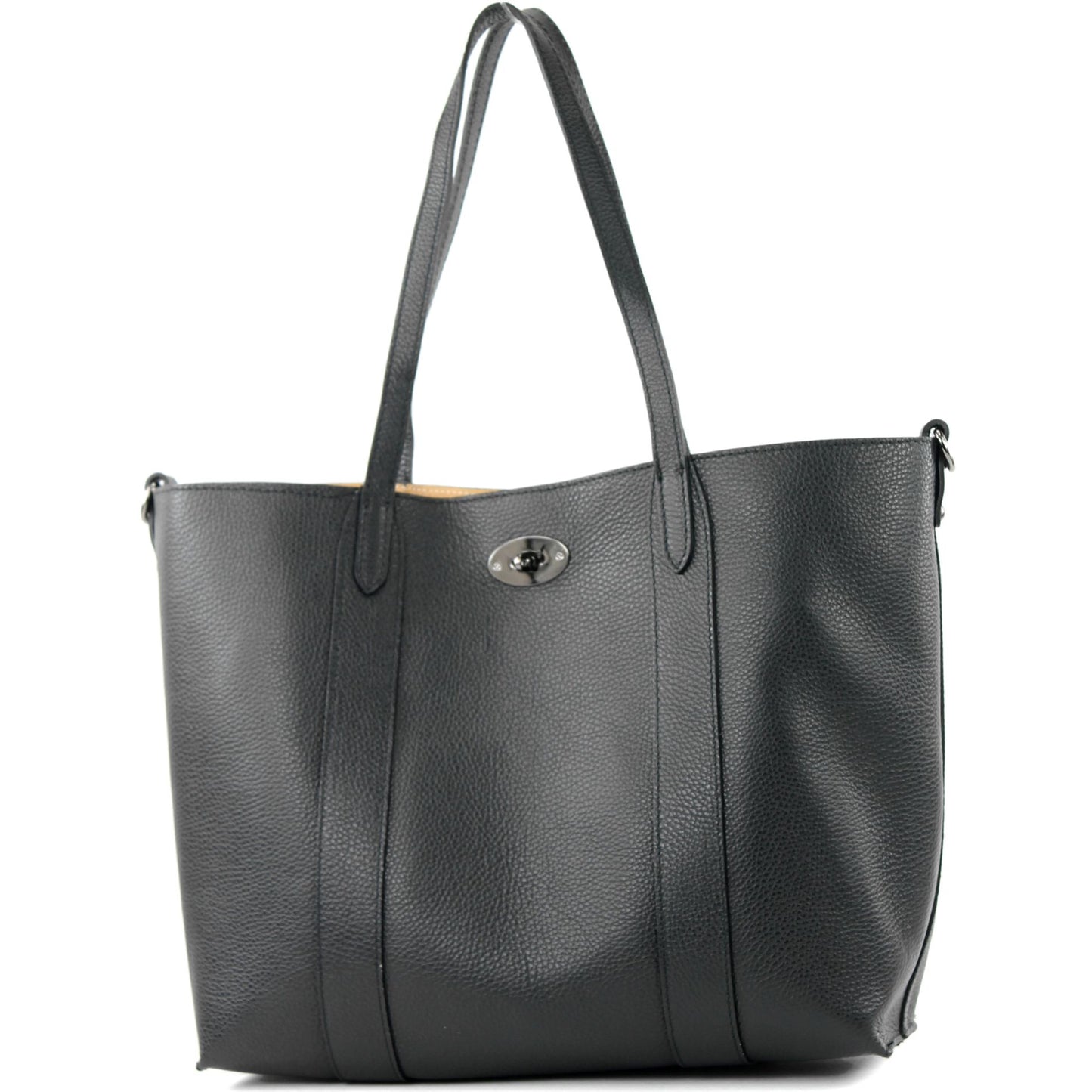 modamoda de - T187 - ital. Shopper DIN A4  Leder Damentasche mit Innentasche