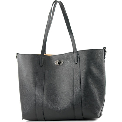 modamoda de - T187 - ital. Shopper DIN A4  Leder Damentasche mit Innentasche