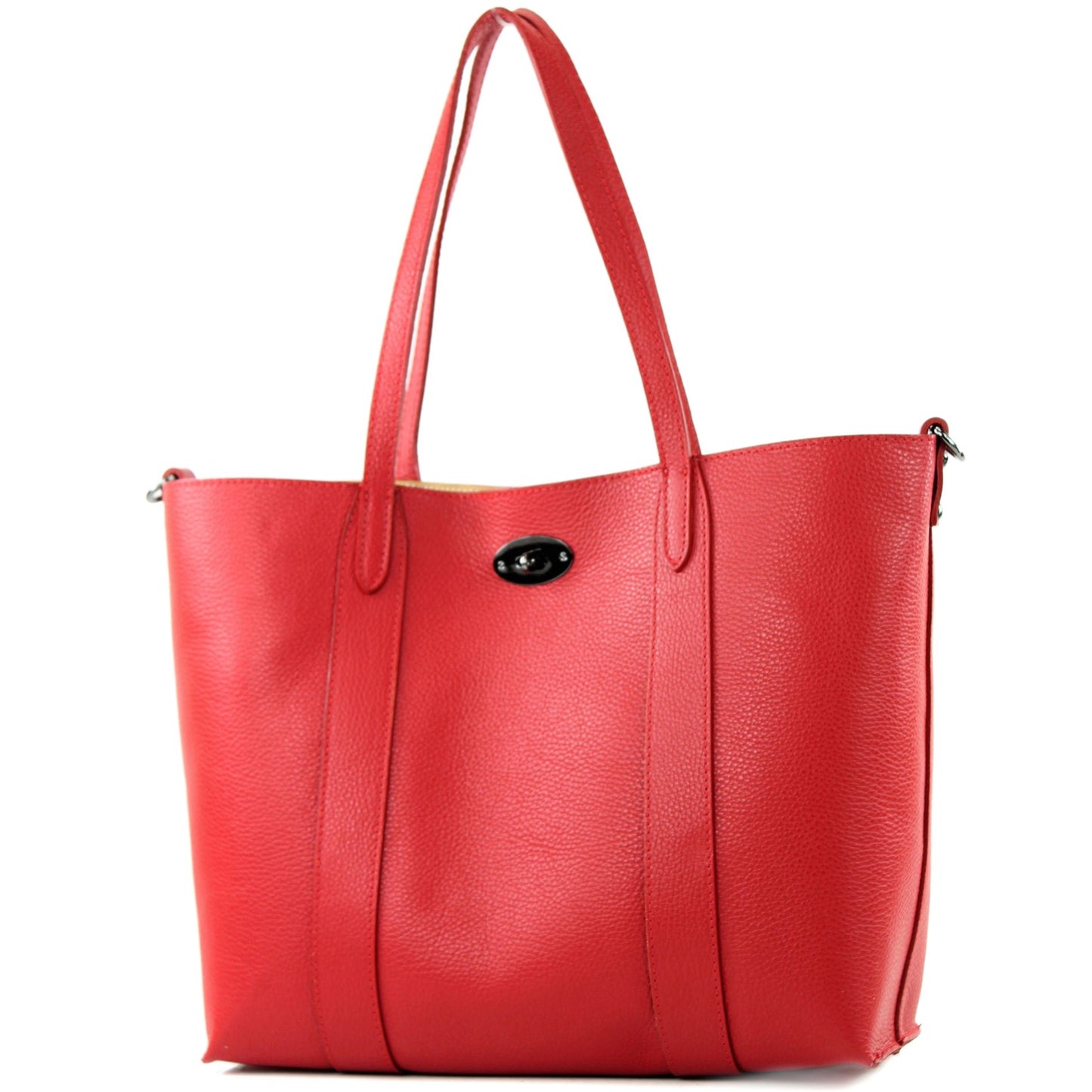 modamoda de - T187 - ital. Shopper DIN A4  Leder Damentasche mit Innentasche