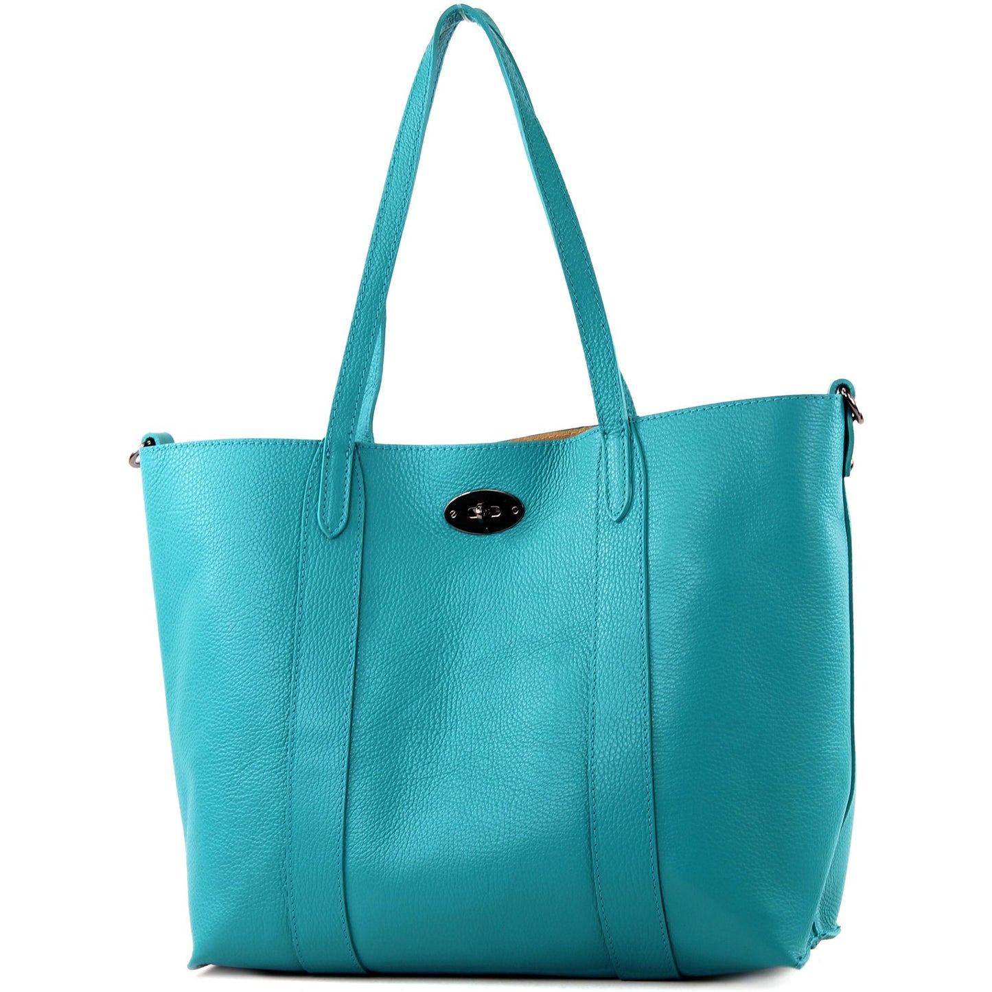 modamoda de - T187 - ital. Shopper DIN A4  Leder Damentasche mit Innentasche