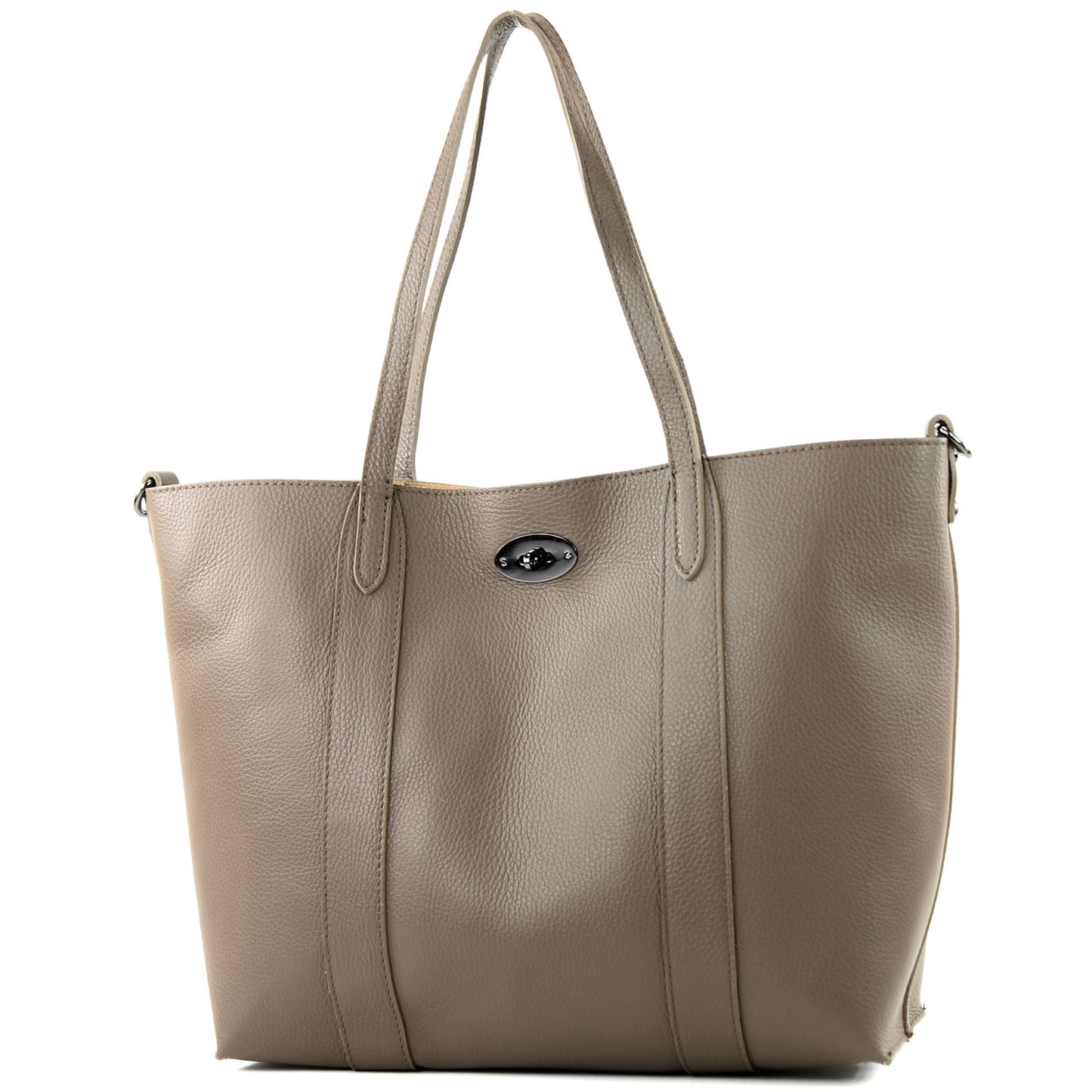 modamoda de - T187 - ital. Shopper DIN A4  Leder Damentasche mit Innentasche