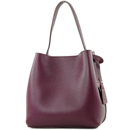 modamoda de - T188 - ital. Shopper Henkeltasche aus Leder