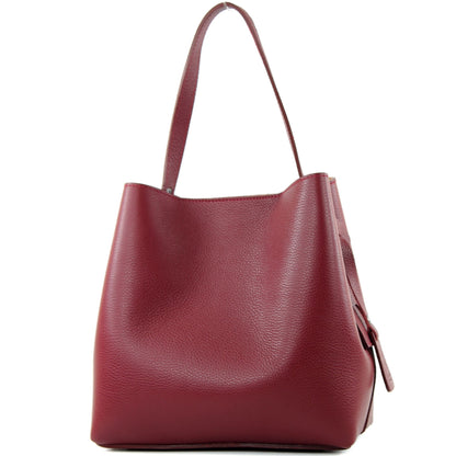 modamoda de - T188 - ital. Shopper Henkeltasche aus Leder
