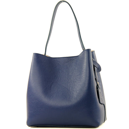 modamoda de - T188 - ital. Shopper Henkeltasche aus Leder