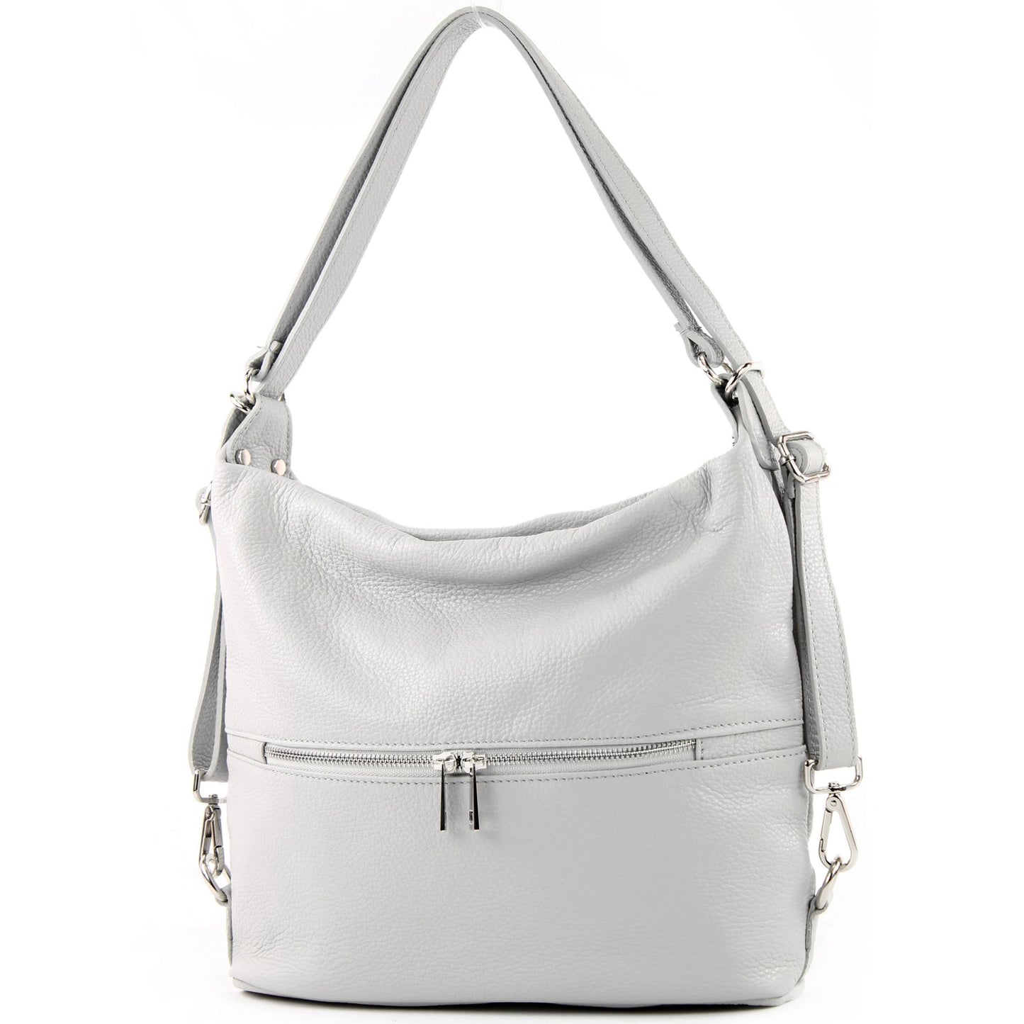 modamoda de - T233 - ital. Damen Rucksack Tasche 2in1 aus Leder