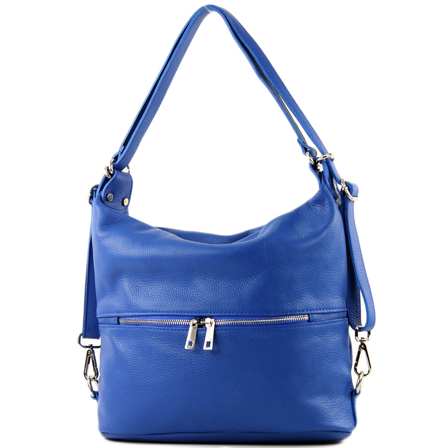 modamoda de - T233 - ital. Damen Rucksack Tasche 2in1 aus Leder