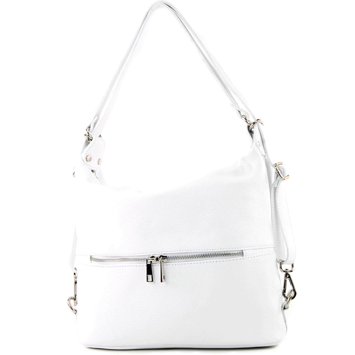 modamoda de - T233 - ital. Damen Rucksack Tasche 2in1 aus Leder