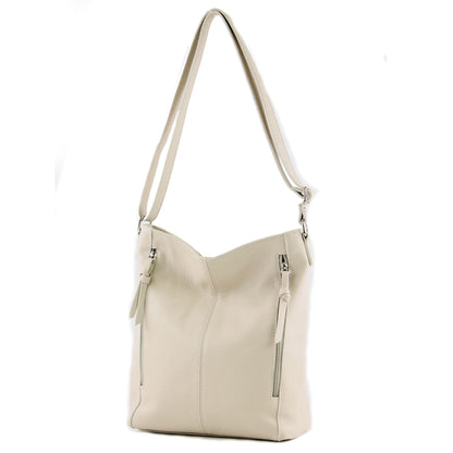 modamoda de T195 Damen Leder Schultertasche Umhängetasche handmade in Italy