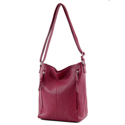 modamoda de T195 Damen Leder Schultertasche Umhängetasche handmade in Italy