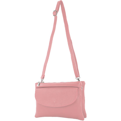 modamoda de - T199 - ital. Umhängetasche Clutch Leder Klein