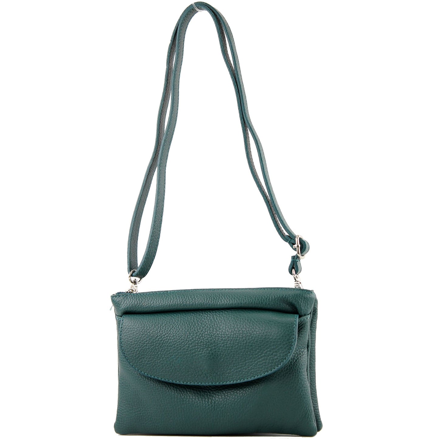 modamoda de - T199 - ital. Umhängetasche Clutch Leder Klein
